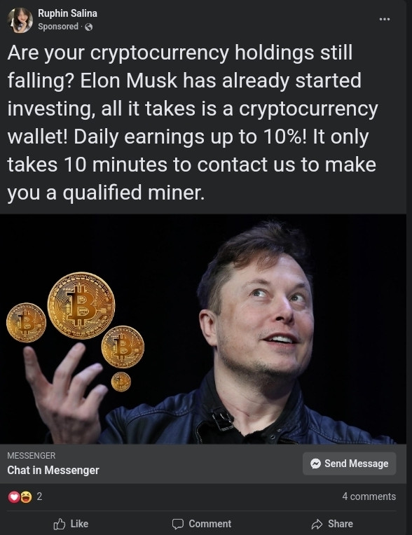 Are your cryptocurrency holdings still falling? Elon Musk has already started investing, all it takes is a cryptocurrency wallet! Daily earnings up to 10%! It only takes 10 minutes to contact us to make you a qualified miner.